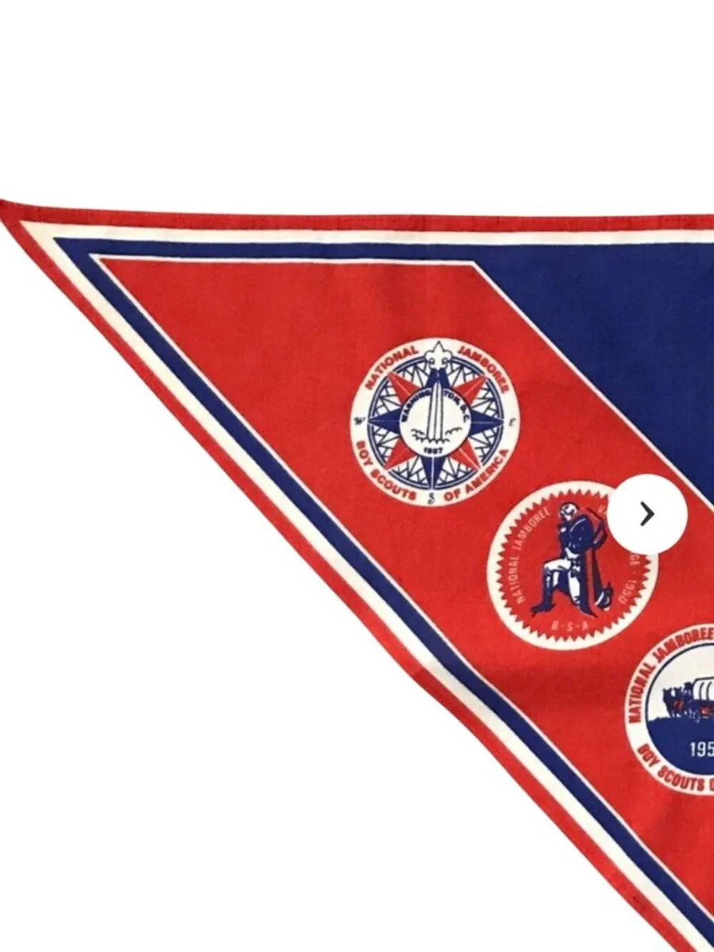 Vtg Boy Scouts Of America National Jamboree Souvenir Scarf 1937-1969  Kerchief